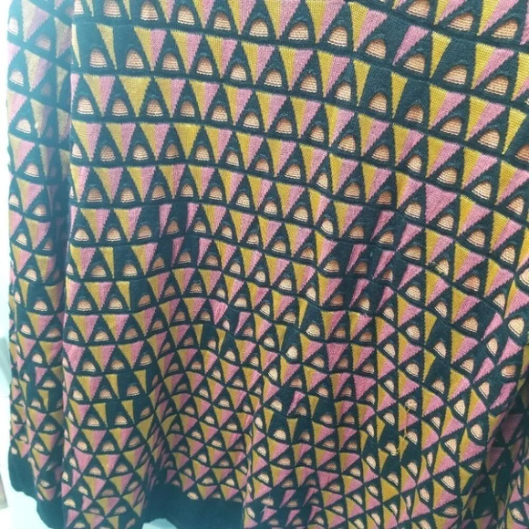 M Missoni Orange Pink Black Geometric Retro Crewneck Wool L - Picture 7 of 11